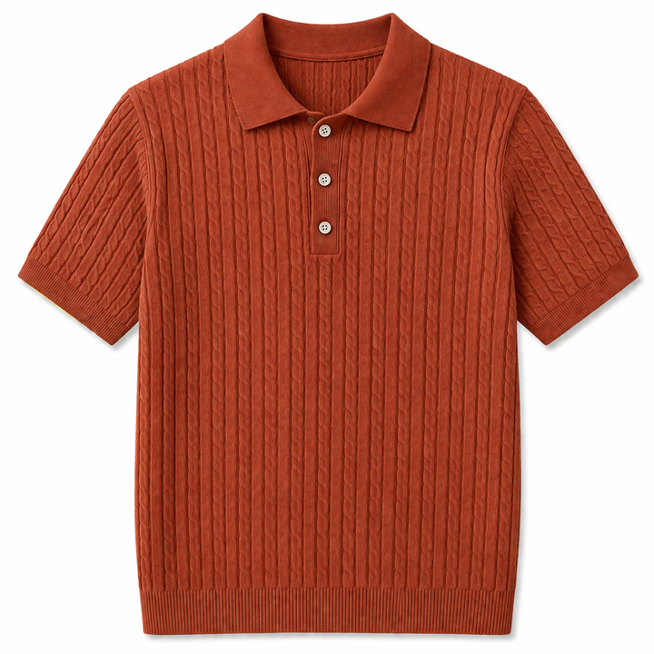 Maverick Cable Knit Polo