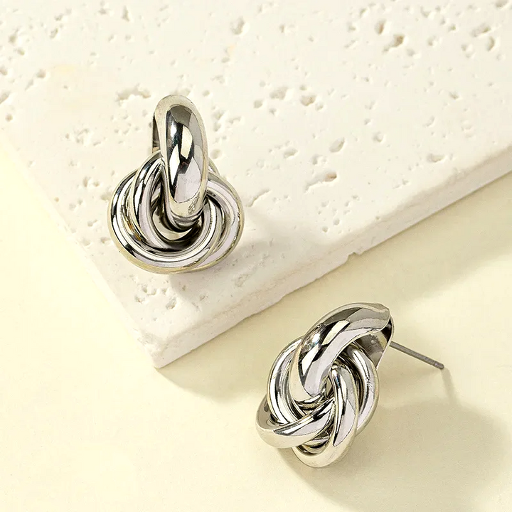 Luna Knot Hoops Earrings