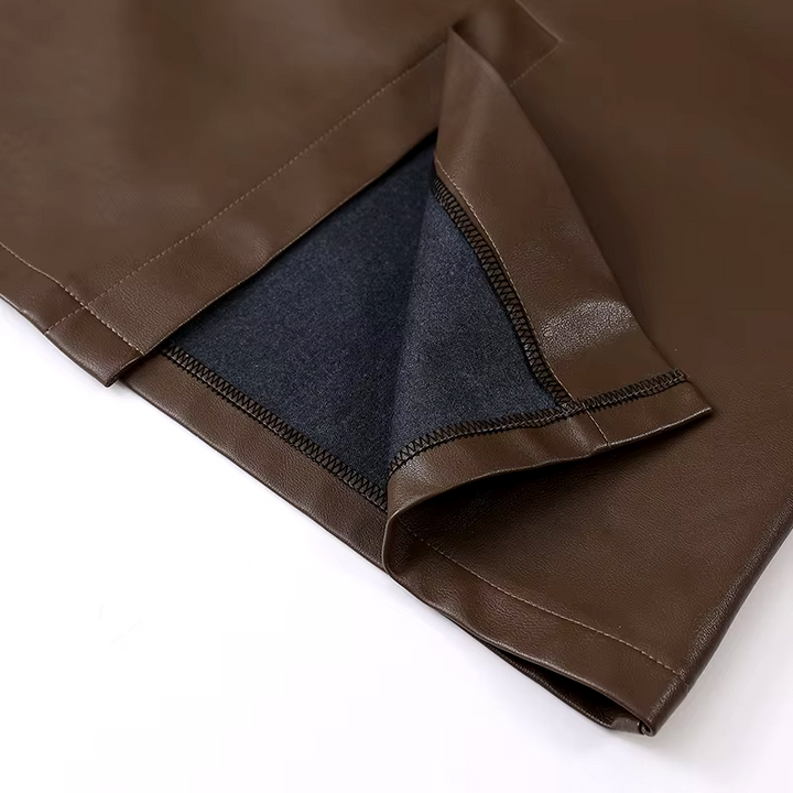 Colette Leather Midi Skirt