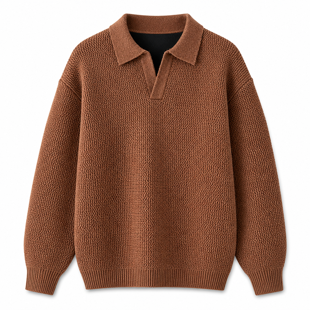 Alpine Fisherman Polo Sweater