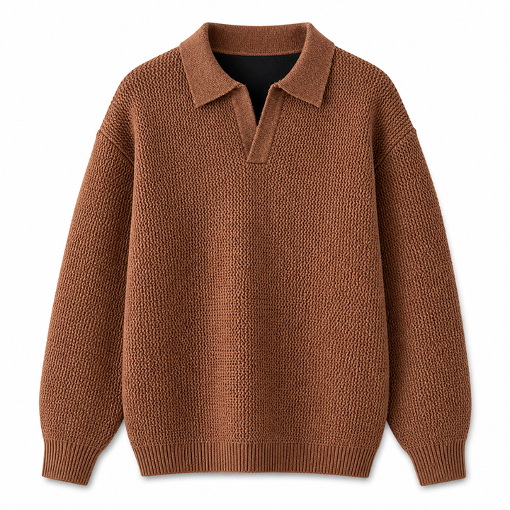 Alpine Fisherman Polo Sweater