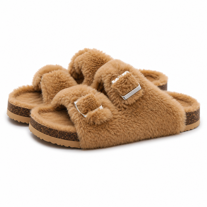 Haven Furry Cork Slippers
