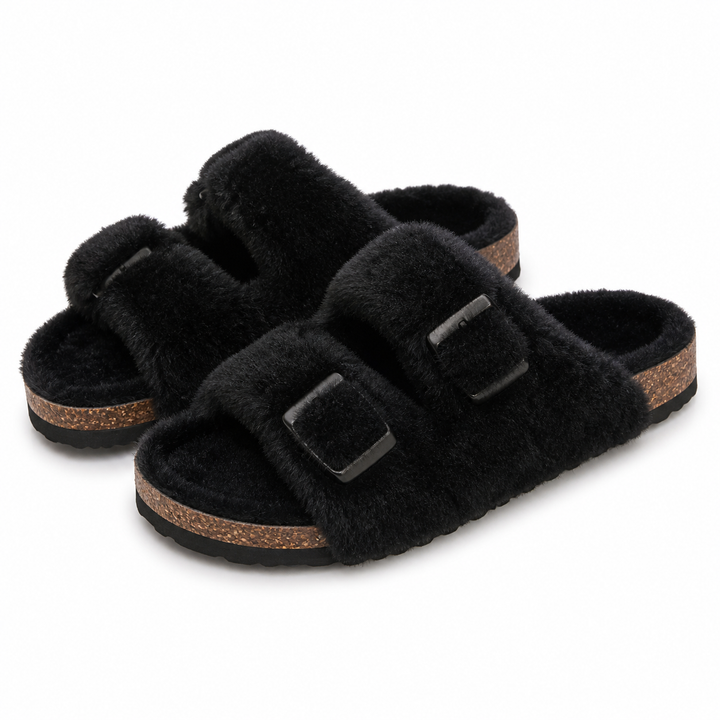 Haven Furry Cork Slippers