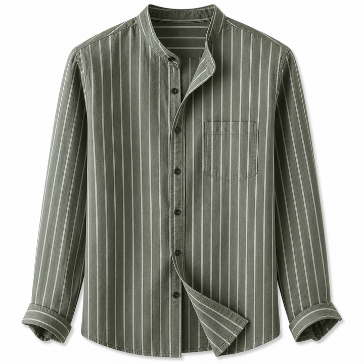 Luca Pinstripe Cotton Shirt