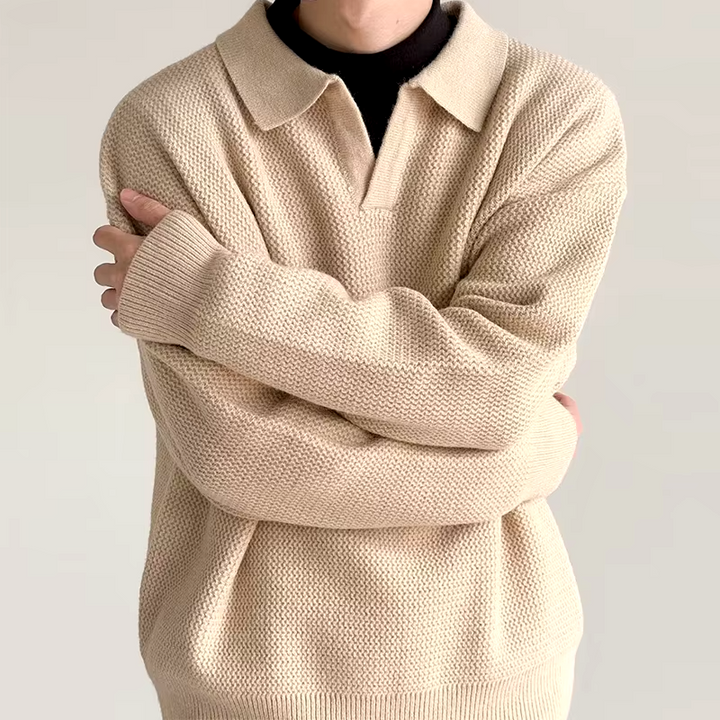 Alpine Fisherman Polo Sweater