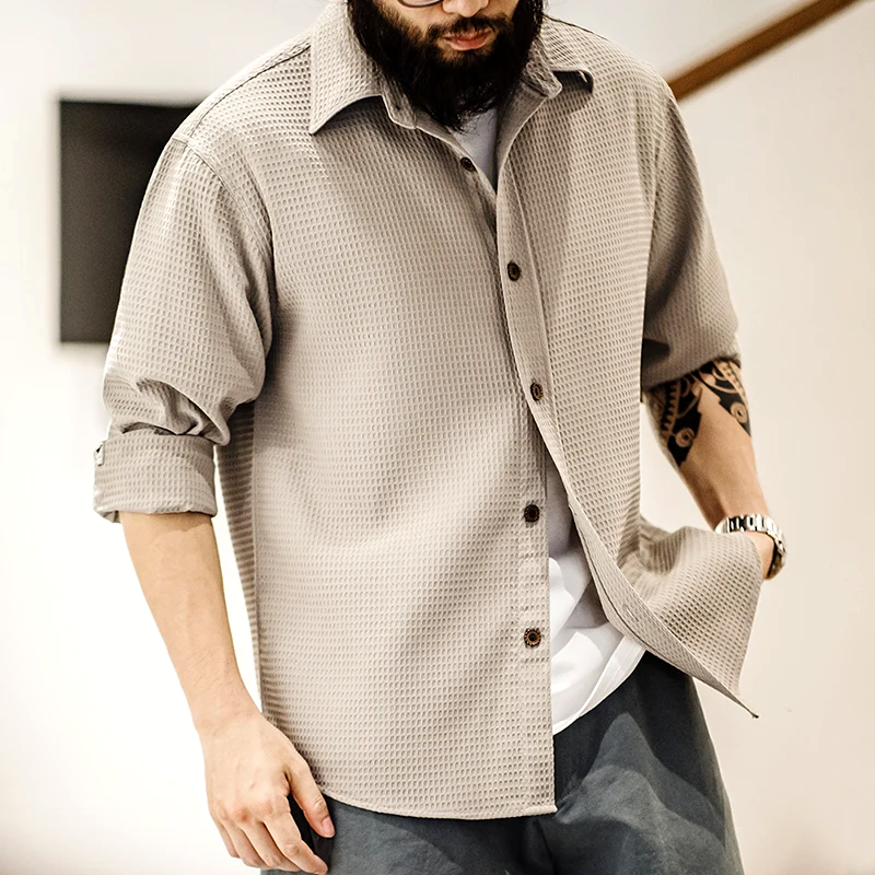 Badger Waffle Textured Shirt