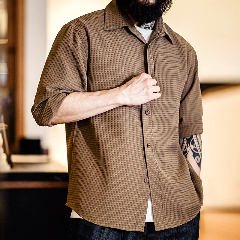 Badger Waffle Textured Shirt