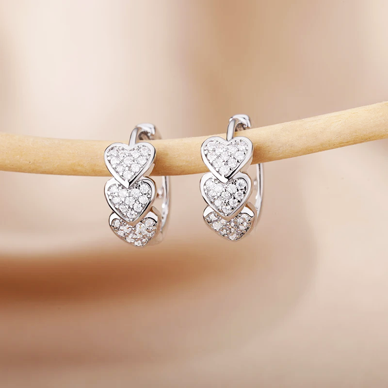 Trinity Heart Earrings