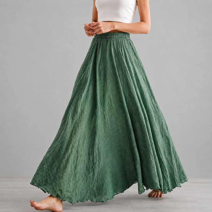 Elena Linen Maxi Skirt