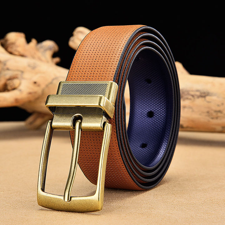 Fleck Pattern Leather Belt