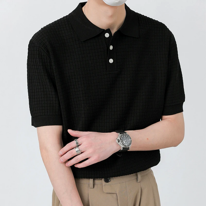 Marco Textured Knitted Polo Shirt