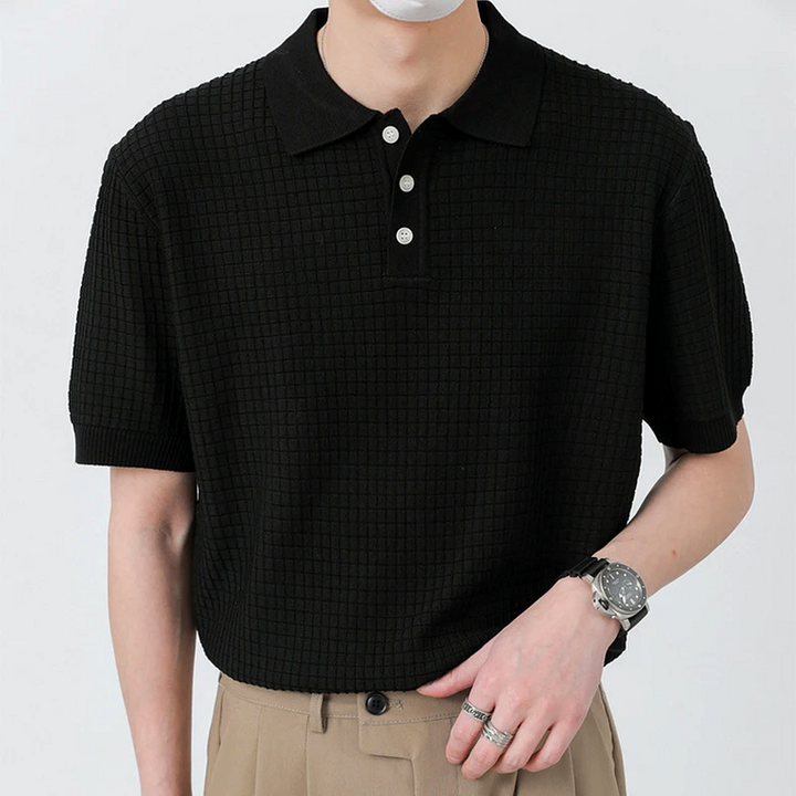 Marco Textured Knitted Polo Shirt