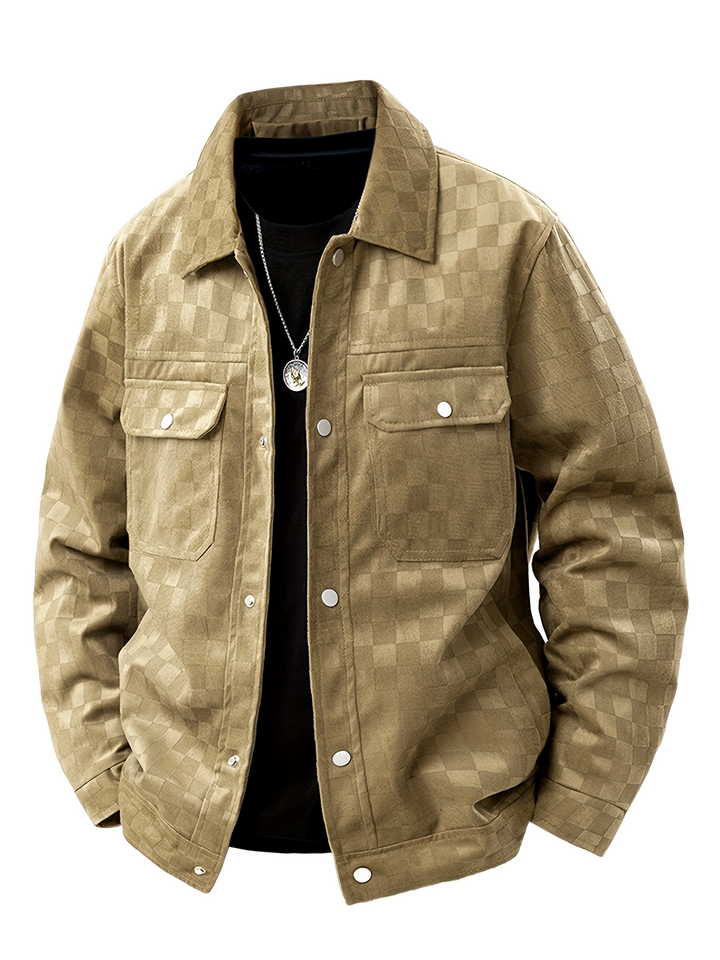 Monarch Checkered Suede Jacket