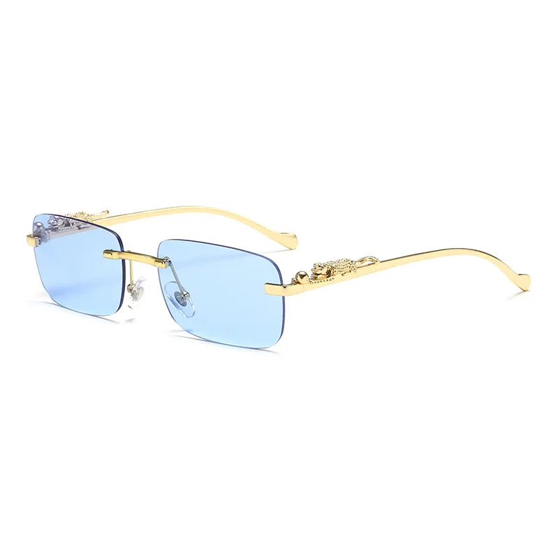 Panther Rimless Gold Sunglasses