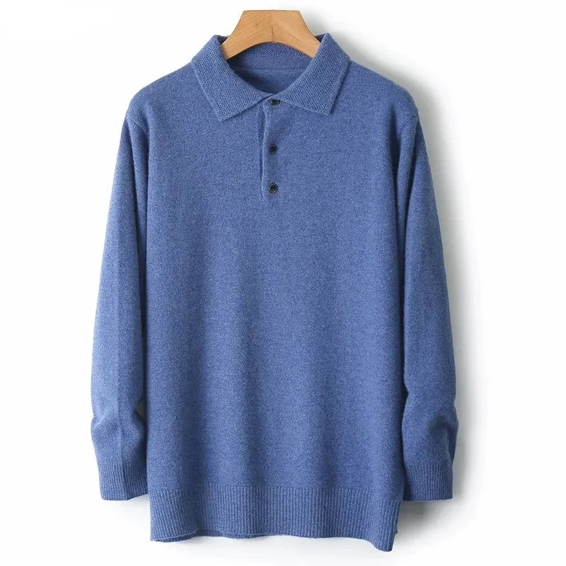 CLADO LONG-SLEEVE MERINO POLO SWEATER