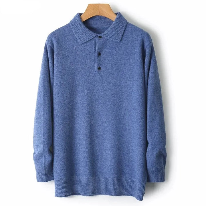 CLADO LONG-SLEEVE MERINO POLO SWEATER