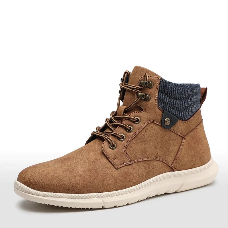 ComfyStride Classic Leather Ankle Boots