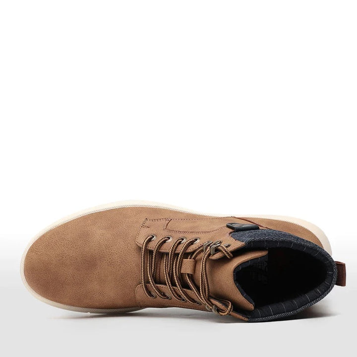 ComfyStride Classic Leather Ankle Boots