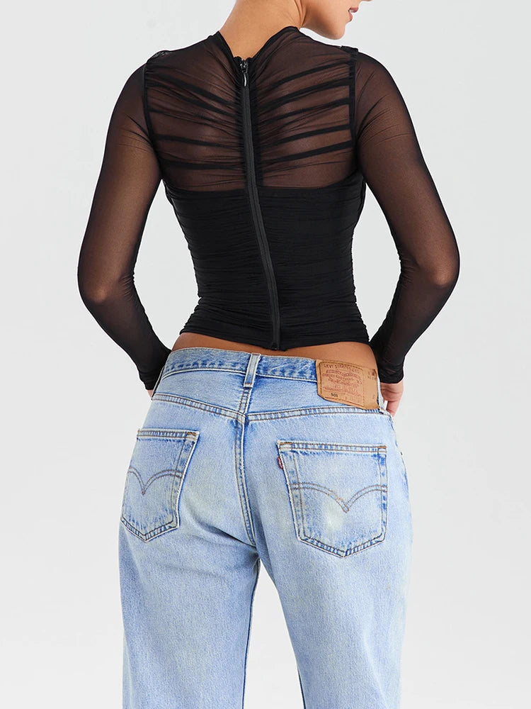 Astrid Sheer Mesh Top