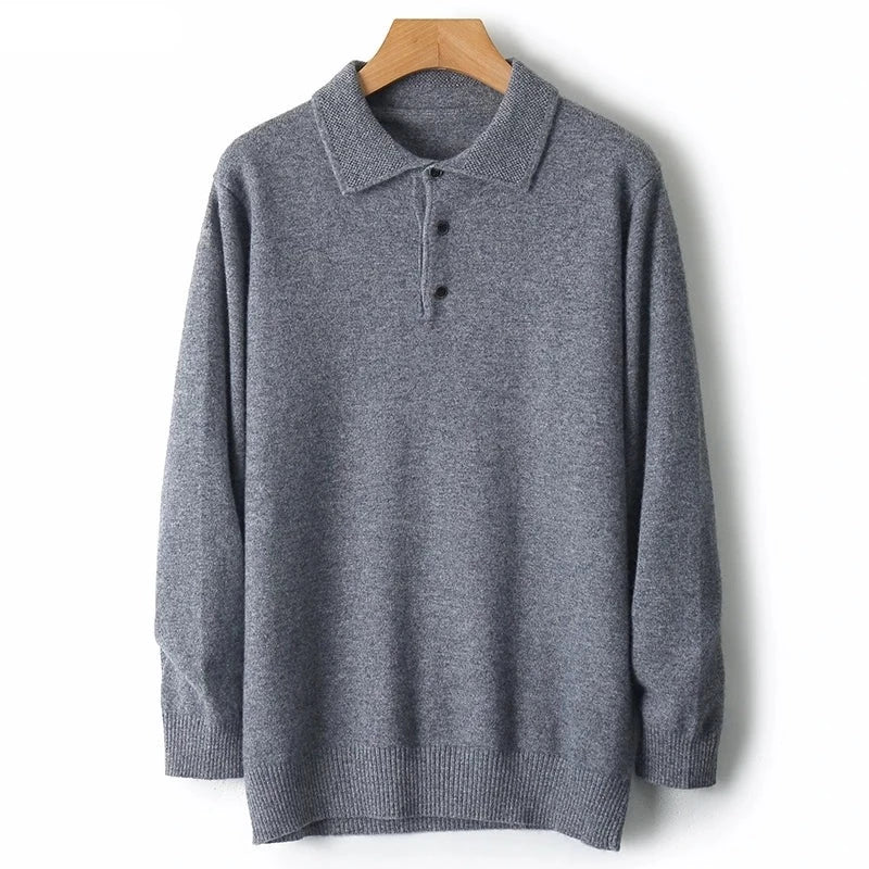 CLADO LONG-SLEEVE MERINO POLO SWEATER