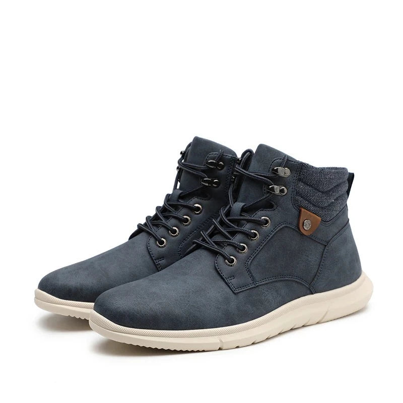 ComfyStride Classic Leather Ankle Boots