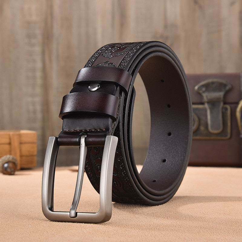 Artisan Carved Leather Belt